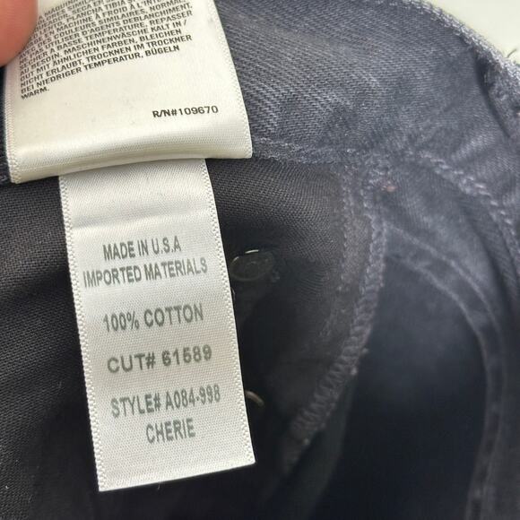 AGOLDE Cherie High Rise Distressed Straight Jeans Washed Black Sz 27 {3A26} - Picture 5 of 5